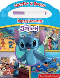 PI KIDS, Disney Stitch: escribe y borra, busca y encuentra