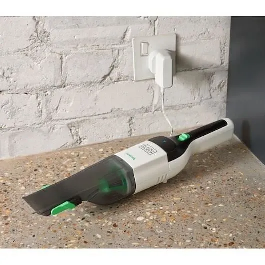 Black+Decker Aspiradora de Mano REVIVA REVHV8C-QW 7.2V 2.0Ah Polvo Sin Base Blanco/Verde