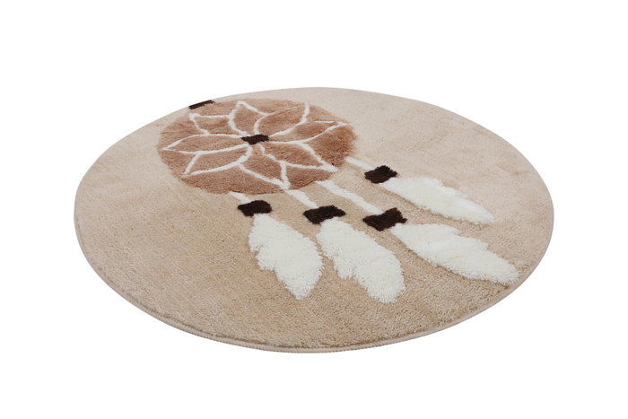 Rüya Alfombrilla de Baño Marrón Redonda Antideslizante Antibacteriana Acrílica 90 cm Rüya Alfombrilla de Baño Marrón Redonda Antideslizante Antibacteriana Acrílica 90 cm