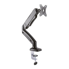 VALUE LCD-Arm Soporte Brazo de Monitor, Montaje en Escritorio con Gasfeder, 5 Gelenke, para Pantallas de 13-27 Pulgadas hasta 6.5 kg, Negro