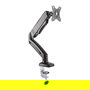 VALUE LCD-Arm Soporte Brazo de Monitor, Montaje en Escritorio con Gasfeder, 5 Gelenke, para Pantallas de 13-27 Pulgadas hasta 6.5 kg, Negro
