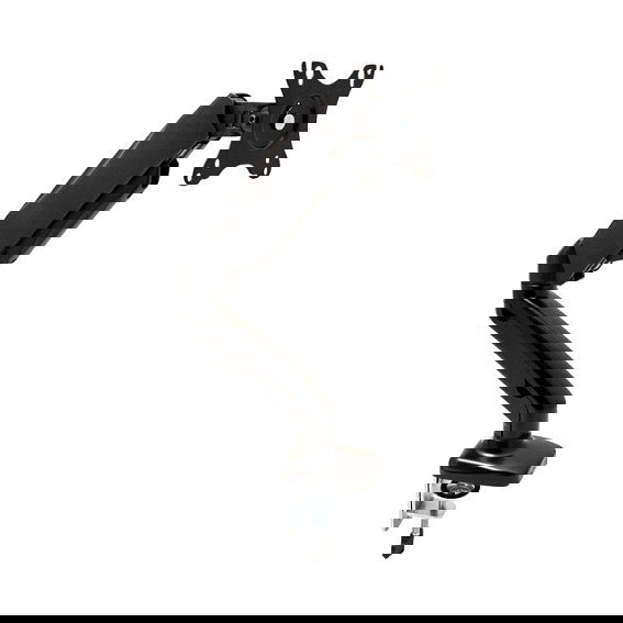 VALUE LCD-Arm Soporte Brazo de Monitor, Montaje en Escritorio con Gasfeder, 5 Gelenke, para Pantallas de 13-27 Pulgadas hasta 6.5 kg, Negro