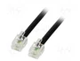 GOOBAY Cable telefónico RJ11 de 6m negro