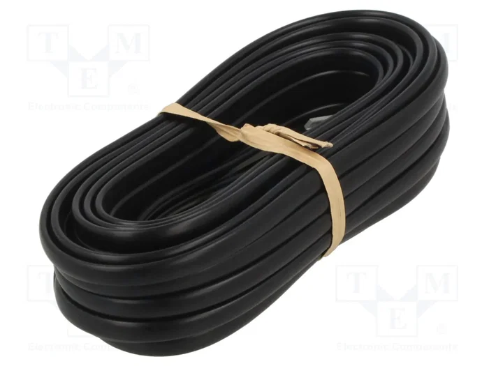GOOBAY Cable telefónico RJ11 de 6m negro