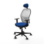 PIQUERAS Y CRESPO Silla de oficina Jorquera Azul y Blanco