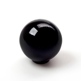 Rei Pomo para Mueble 308, Negro, ABS, Ø28 x 30 mm, Incluye Tornillos M4