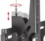B-Tech BT8426 Soporte Ajustable para Techo para Pantallas Planas Universal de 39" a 55", con Inclinación, Hasta 50 kg y 600 x 400 mm, Negro