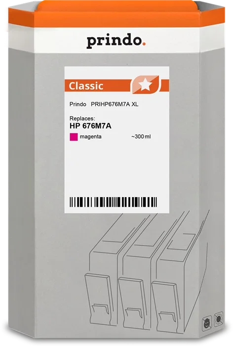 Prindo Classic XL Cartucho de Tinta Magenta Compatible con HP 738 300ml Prindo Classic XL Cartucho de Tinta Magenta Compatible con HP 738 300ml