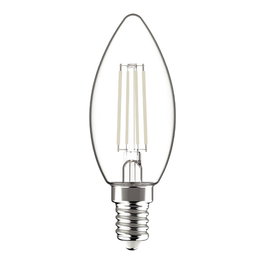 Avide Bombilla LED White Filament Vela 6,5W E14 Blanco Cálido 2700K
