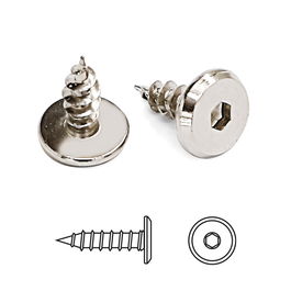 HERRAJES ALK Tornillo Autorroscante Allen 5,8-16 Zincado Cabeza Ancha D14 Con Punta Embellecedor