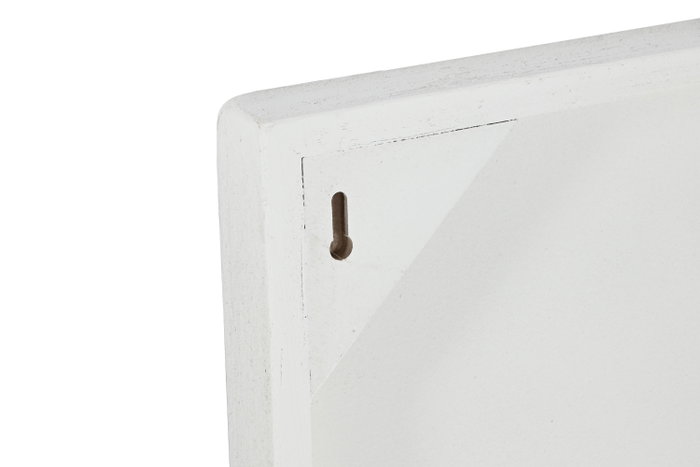 DKD Home Decor Decoración de Pared MDF 80x80 cm, Pack de 2, Blanco