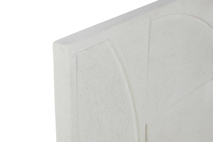 DKD Home Decor Decoración de Pared MDF 80x80 cm, Pack de 2, Blanco