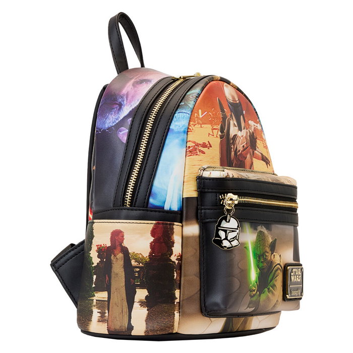 LOUNGEFLY Mochila Star Wars El Ataque de los Clones Episode II 26cm Piel Vegana Correas Ajustables