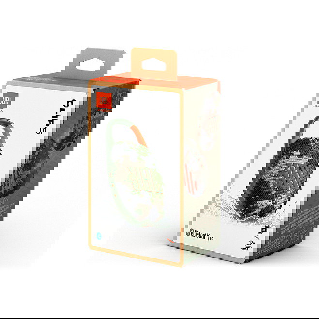 JBL Altavoz Bluetooth Portátil Clip 5, Resistente al Agua IP67, Camuflaje, 12h Autonomía, 7W, Bluetooth 5.3, con Gancho