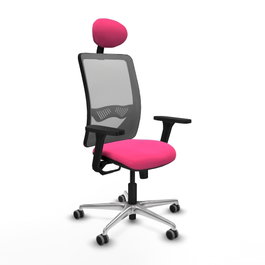 PIQUERAS Y CRESPO Silla de oficina Zulema Rosa y Gris