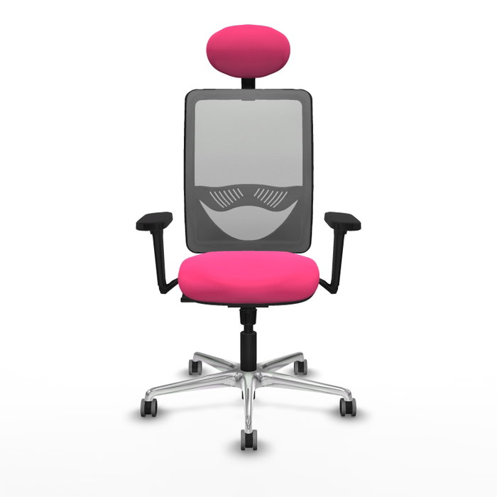 PIQUERAS Y CRESPO Silla de oficina Zulema Rosa y Gris