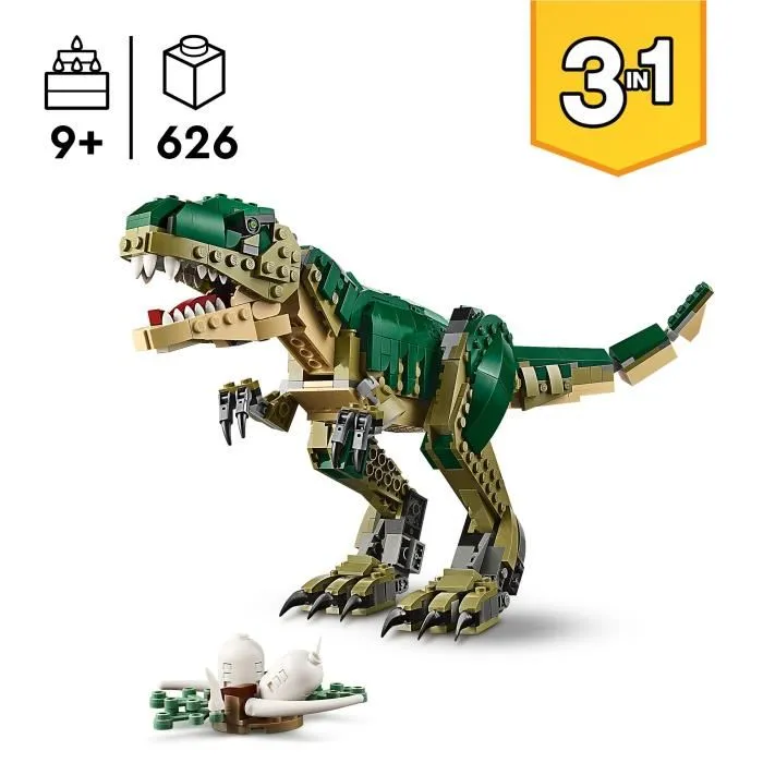 Lego 31151 T-Rex 3 en 1: Dinosaurio de juguete Triceratops o Pterodáctilo Lego 31151 T-Rex 3 en 1: Dinosaurio de juguete Triceratops o Pterodáctilo