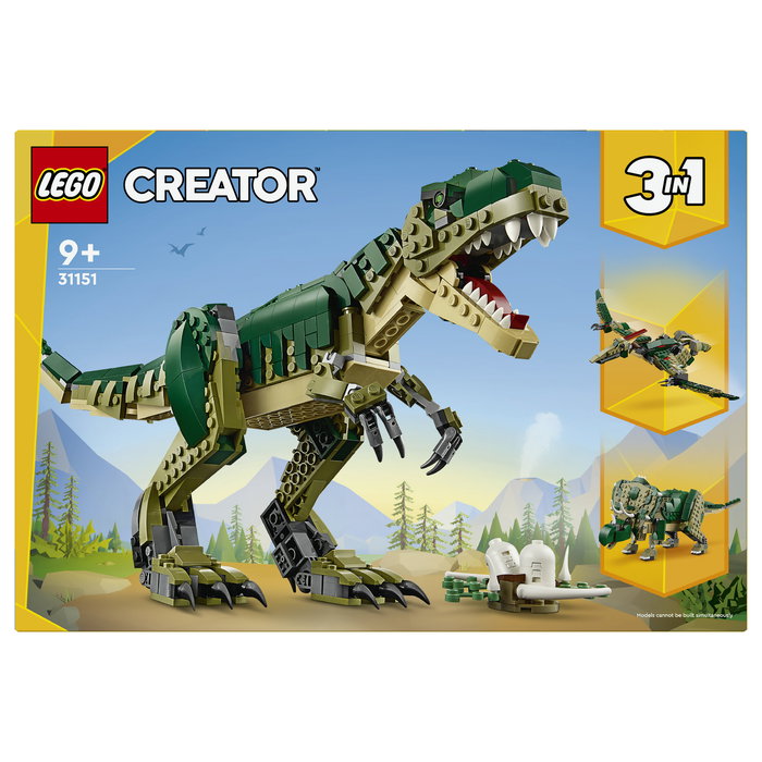 LEGO 31151 Creator 3 en 1 T.Rex - Juego de Construcción de Dinosaurio, 626 Piezas, Edad 9+ Años