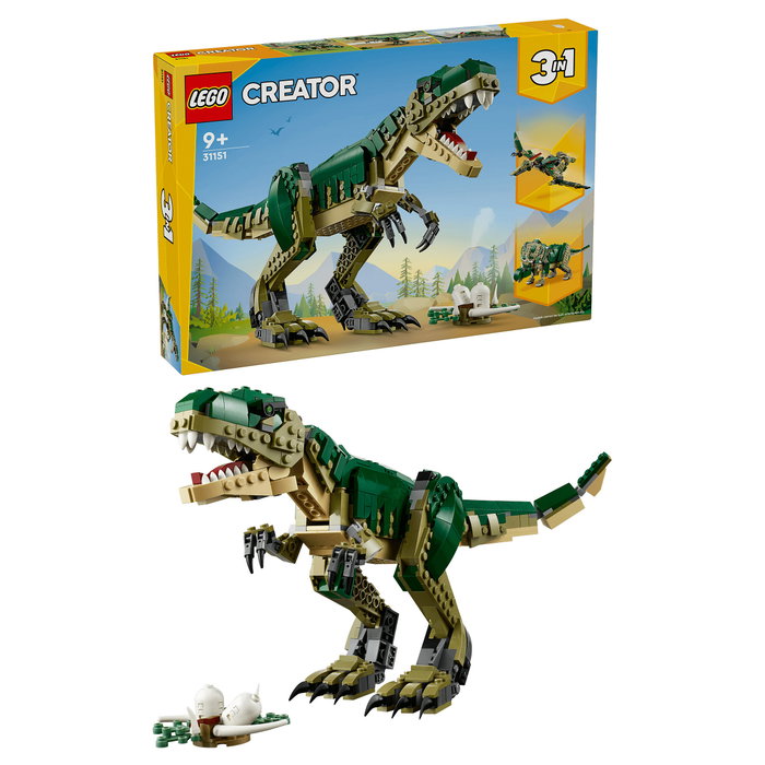 LEGO 31151 Creator 3 en 1 T.Rex - Juego de Construcción de Dinosaurio, 626 Piezas, Edad 9+ Años