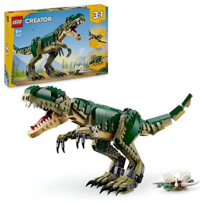 LEGO 31151 Creator 3 en 1 T.Rex - Juego de Construcción de Dinosaurio, 626 Piezas, Edad 9+ Años
