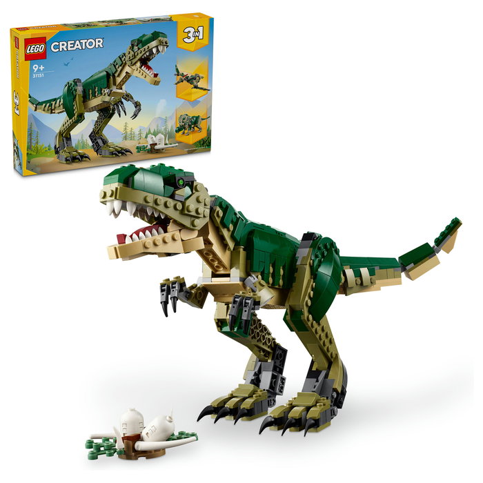 LEGO 31151 Creator 3 en 1 T.Rex - Juego de Construcción de Dinosaurio, 626 Piezas, Edad 9+ Años