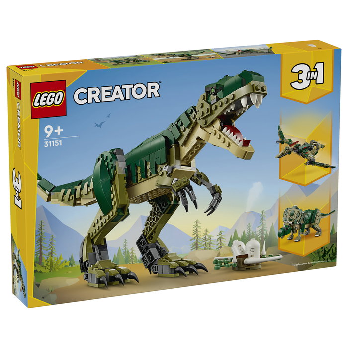 LEGO 31151 Creator 3 en 1 T.Rex - Juego de Construcción de Dinosaurio, 626 Piezas, Edad 9+ Años