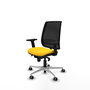 PIQUERAS Y CRESPO Alares Silla de Oficina Sincro Malla Negra y Asiento Amarillo