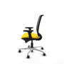 PIQUERAS Y CRESPO Alares Silla de Oficina Sincro Malla Negra y Asiento Amarillo