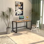 Hanah Home Escritorio de Estudio Marsilya 152 cm Tablero Melamina Negro y Pino Atlántico Metal 152x77x55 cm