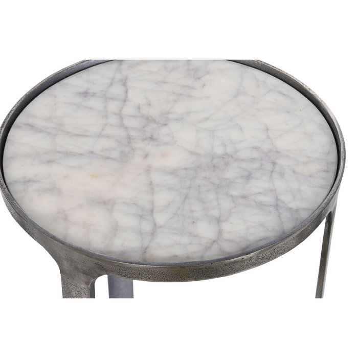DKD Home Decor Set de 3 Mesas Auxiliares de Mármol Patinado