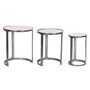 DKD Home Decor Set de 3 Mesas Auxiliares de Mármol Patinado