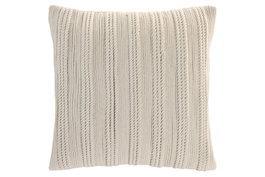 DKD Home Decor Cojín de Algodón Crudo con Macramé Hecho a Mano