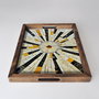 Aberto Design REF008 Bandeja de Madera Maciza con Impresión UV, 48x38x4 cm, Elegante y Duradera para Decoración del Hogar