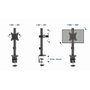 GEMBIRD MA-D1-02 Soporte para Monitor de Escritorio Negro
