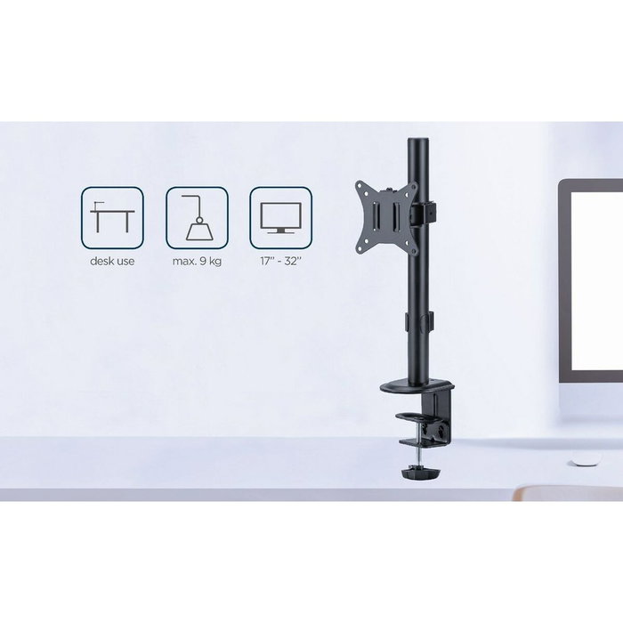 GEMBIRD MA-D1-02 Soporte para Monitor de Escritorio Negro