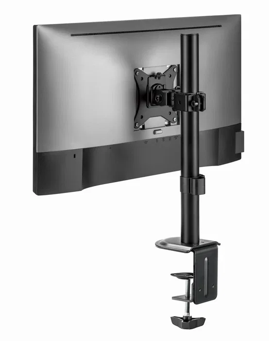 Gembird MA-D1-02 Soporte de Mesa Ajustable para Monitor Único 17 a 32 Pulgadas con Giratorio, Inclinación 45°, Rotación 180° y Montaje VESA (100x100/75x75 mm), Negro