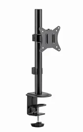 Gembird MA-D1-02 Soporte de Mesa Ajustable para Monitor Único 17 a 32 Pulgadas con Giratorio, Inclinación 45°, Rotación 180° y Montaje VESA (100x100/75x75 mm), Negro