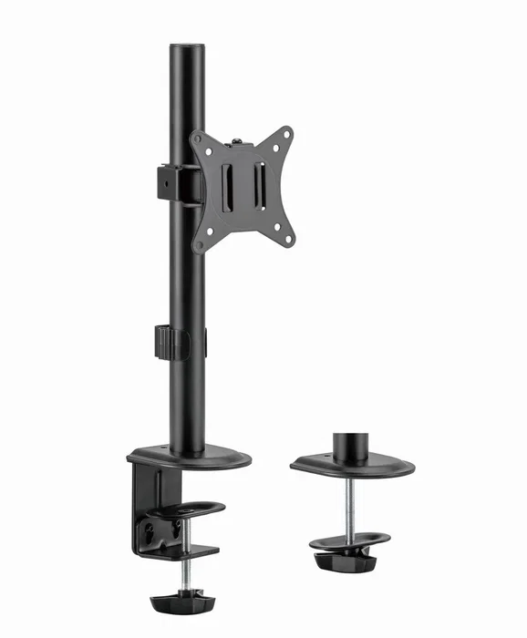 Gembird MA-D1-02 Soporte de Mesa Ajustable para Monitor Único 17 a 32 Pulgadas con Giratorio, Inclinación 45°, Rotación 180° y Montaje VESA (100x100/75x75 mm), Negro