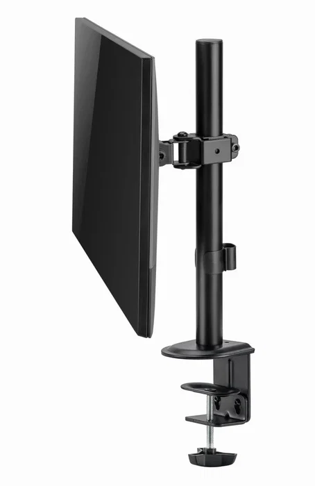 Gembird MA-D1-02 Soporte de Mesa Ajustable para Monitor Único 17 a 32 Pulgadas con Giratorio, Inclinación 45°, Rotación 180° y Montaje VESA (100x100/75x75 mm), Negro