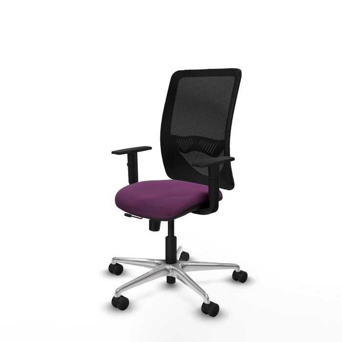 PIQUERAS Y CRESPO Silla de oficina Zulema Morada con Malla Negra