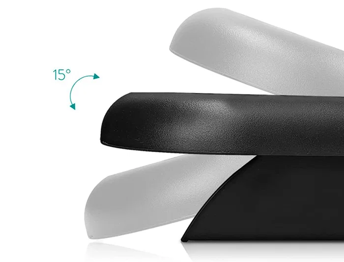 Q-connect Reposapiés de Plástico Ajustable en Altura con Superficie de Masaje y Ángulo Ajustable 448x90x325 mm