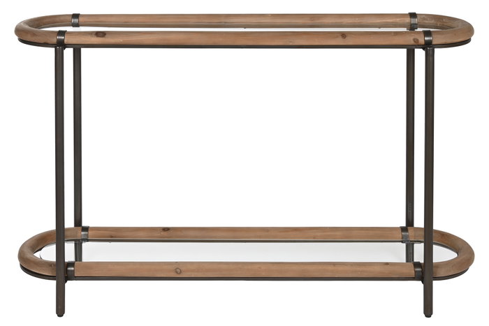 DKD Home Decor Consola Loft Natural Negro 36 x 81 x 131 cm DKD Home Decor Consola Loft Natural Negro 36 x 81 x 131 cm