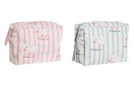DKD Home Decor Neceser Canvas Patitos Impermeable Surtido de 2