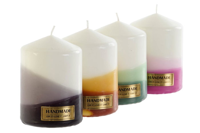 DKD Home Decor Vela de Cera de Parafina Bicolor Surtida 270g