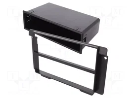 PER.PIC. Bastidor de montaje de radio 2 DIN para Land Rover Freelander 2004-2007, negro
