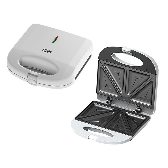 Edm Sandwichera Doble Blanca 750W Edm Sandwichera Doble Blanca 750W