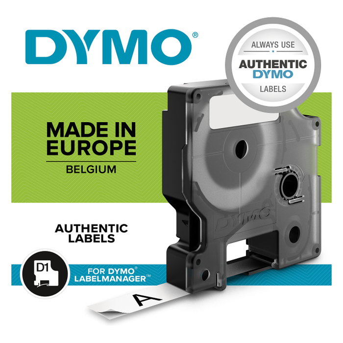 Dymo Cinta D1 Negro sobre verde 12mm x 7m Dymo Cinta D1 Negro sobre verde 12mm x 7m