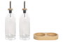 DKD Home Decor Set de Aceitera y Vinagrera de Cristal de 2 Piezas, 500ml