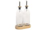 DKD Home Decor Set de Aceitera y Vinagrera de Cristal de 2 Piezas, 500ml