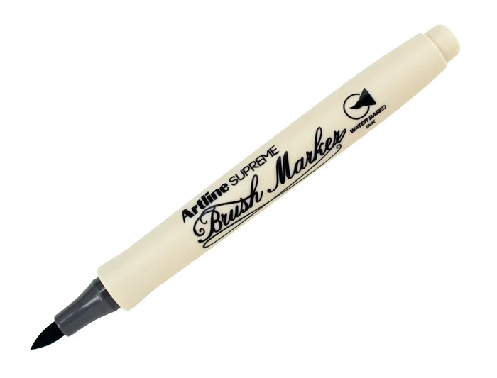 Artline Rotulador EPFS Supreme Brush de Pintura Base Agua Punta Pincel Trazo Fino Gris